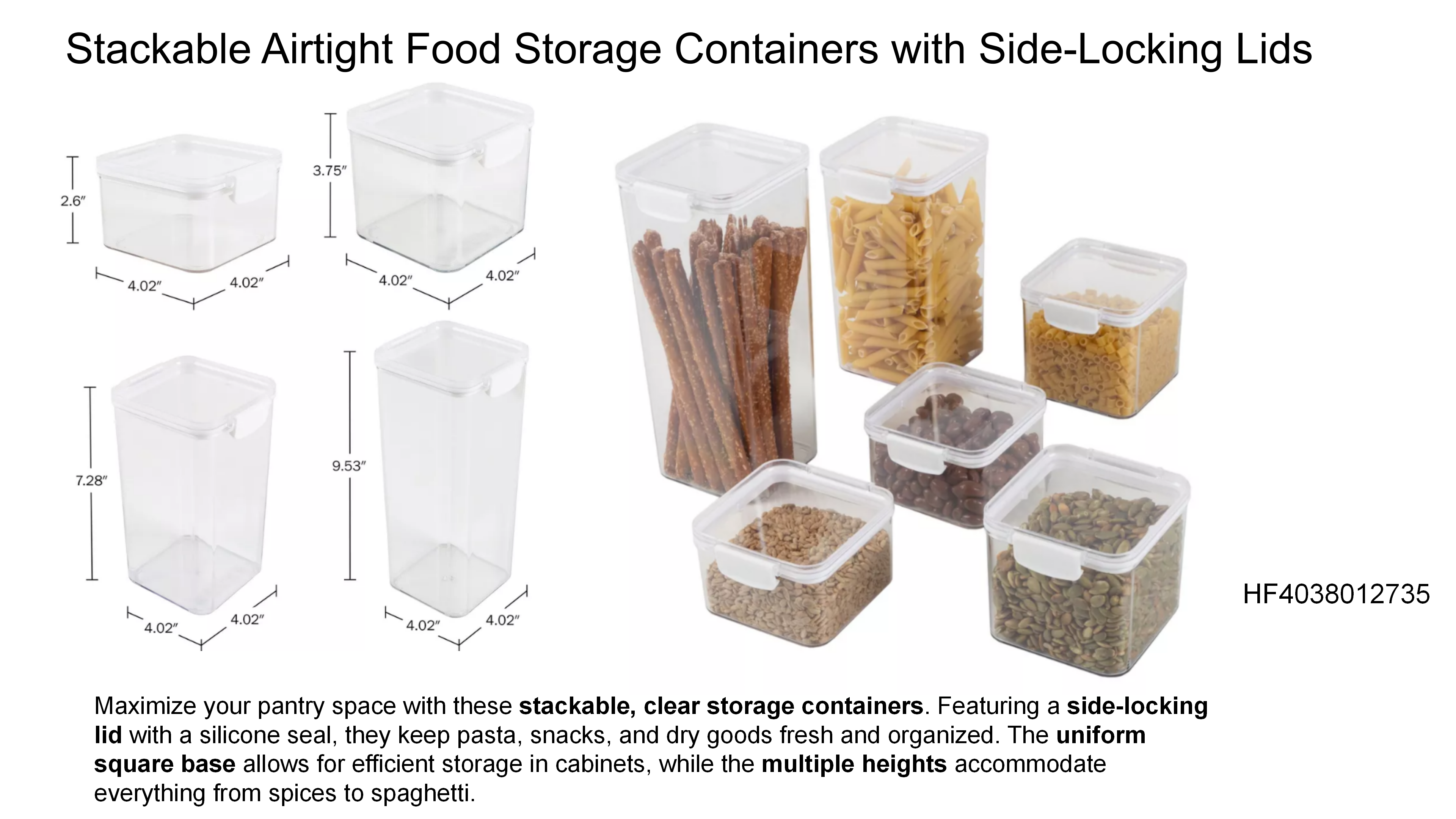 Stackable Airtight Food Storage Containers