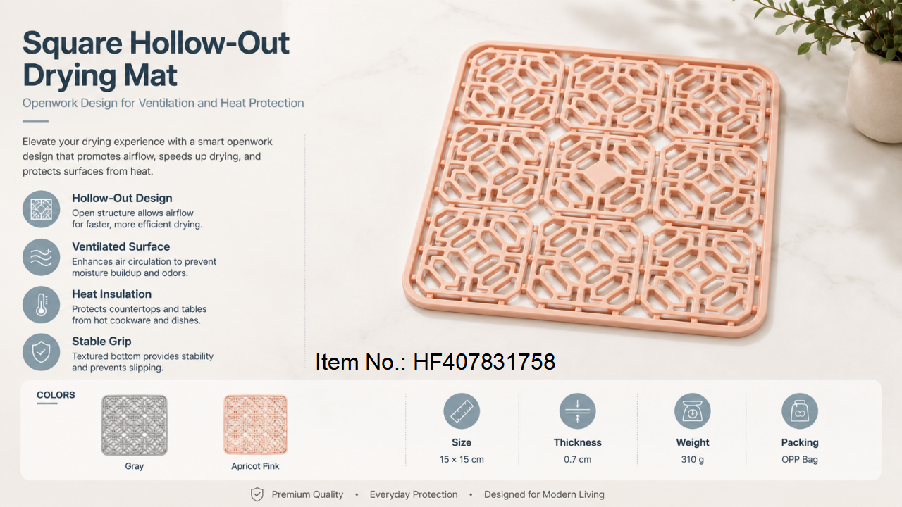 Square Hollow-Out Drying Mat