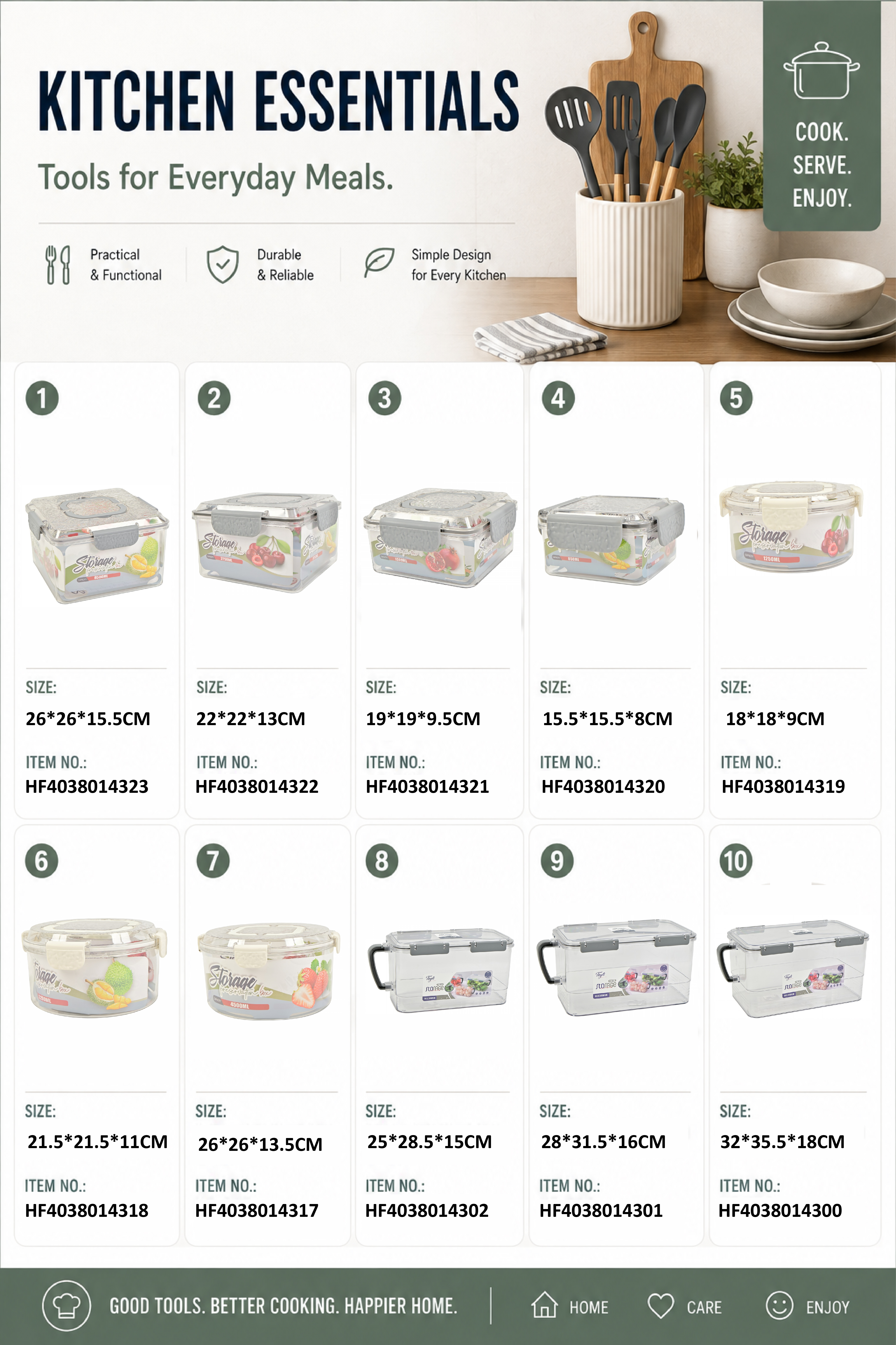 Food Container Set (10 Styles)