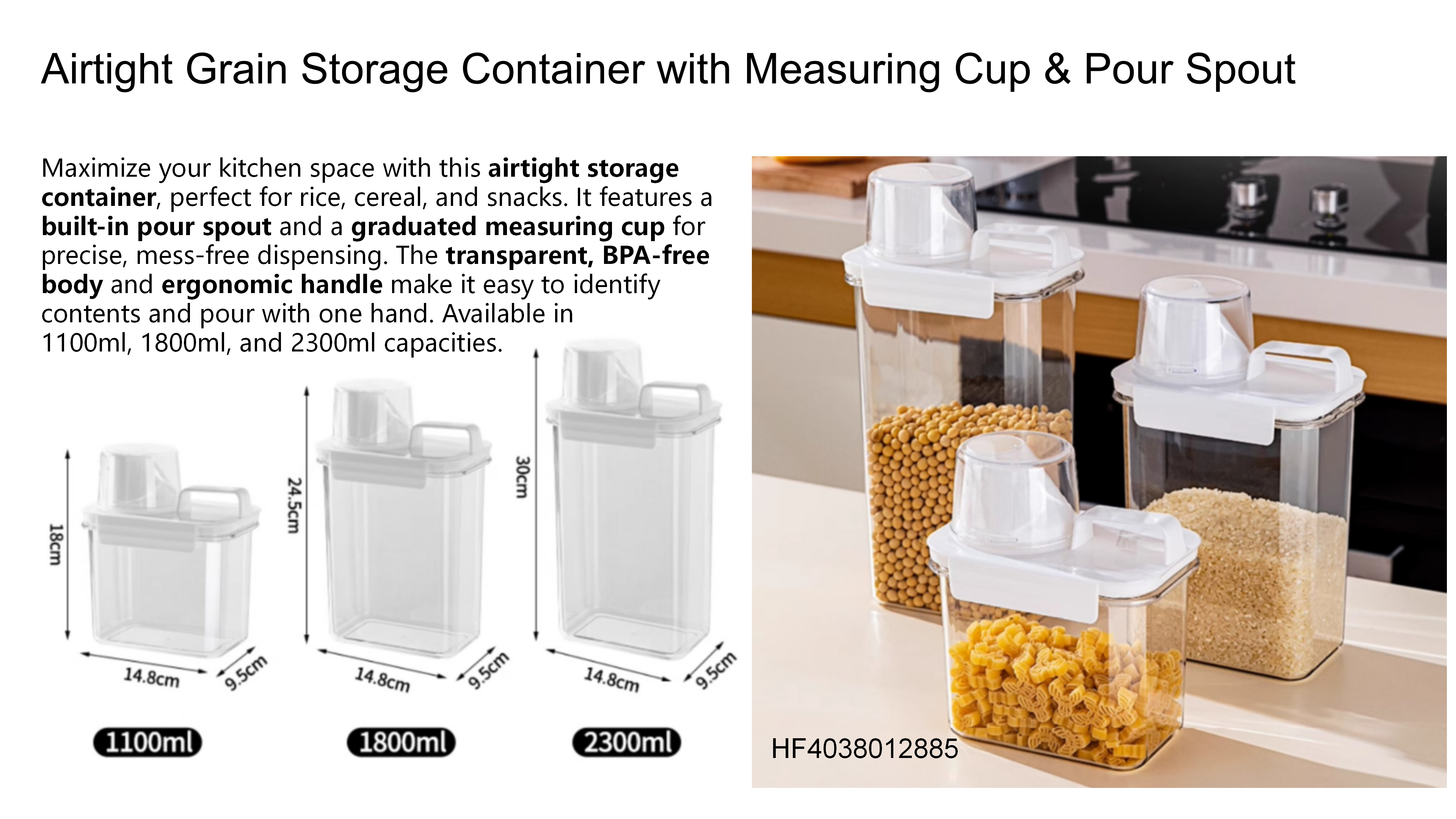 Airtight Grain Storage Container