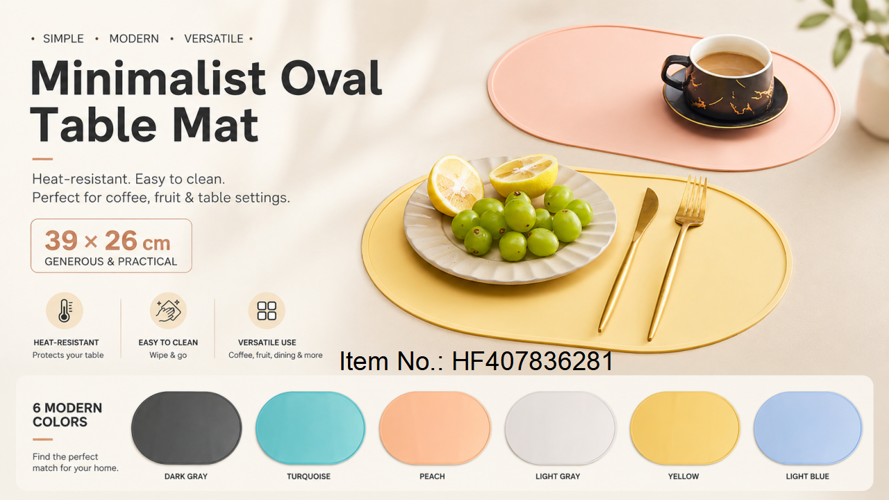 Minimalist Oval Table Mat