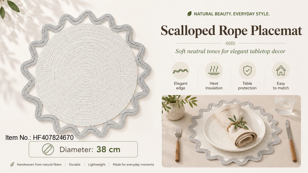 Scalloped Rope Placemat