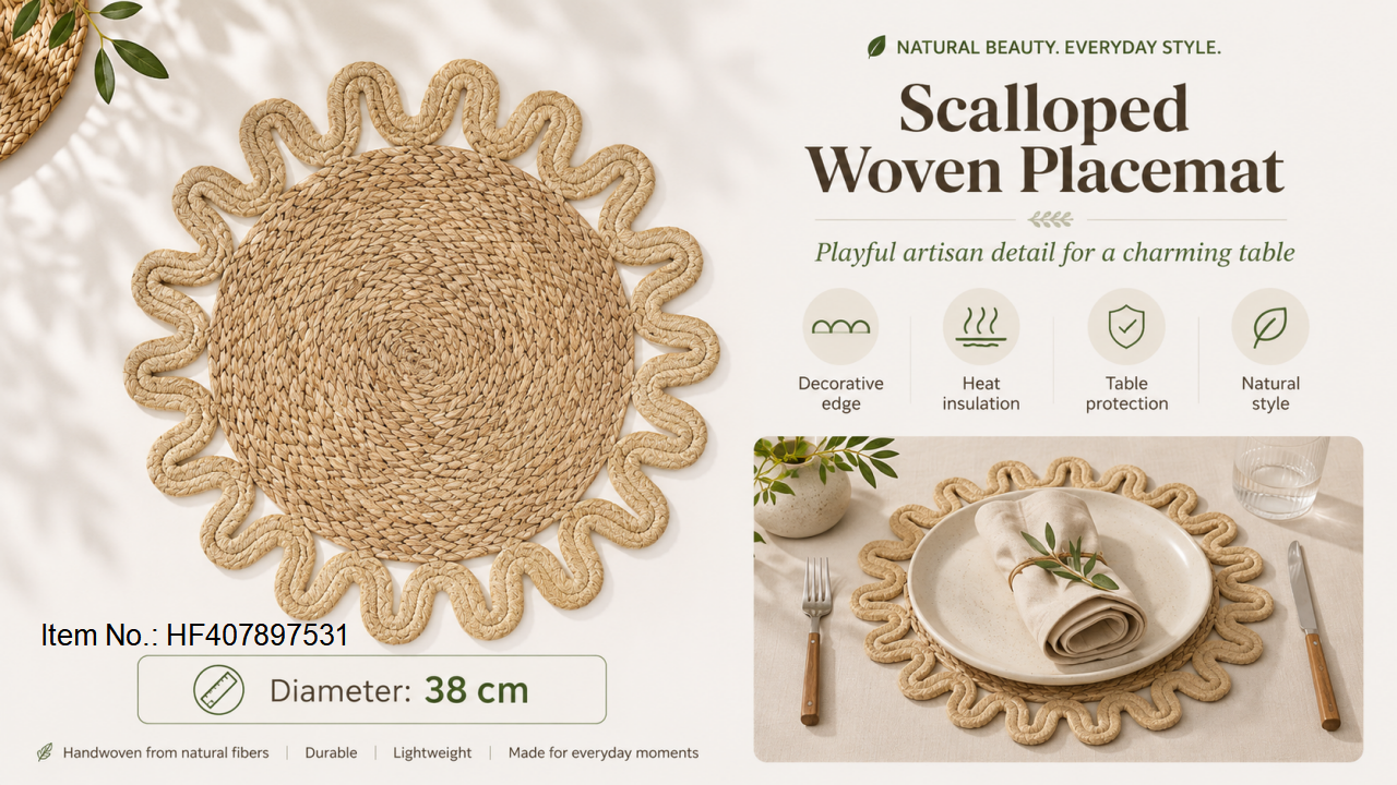 Scalloped Woven Placemat