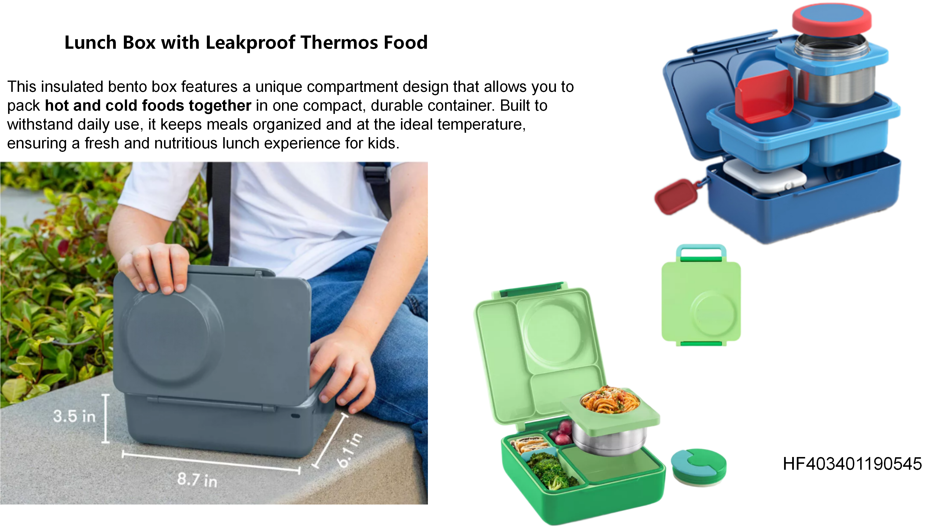 Lunch Box with Food Jar