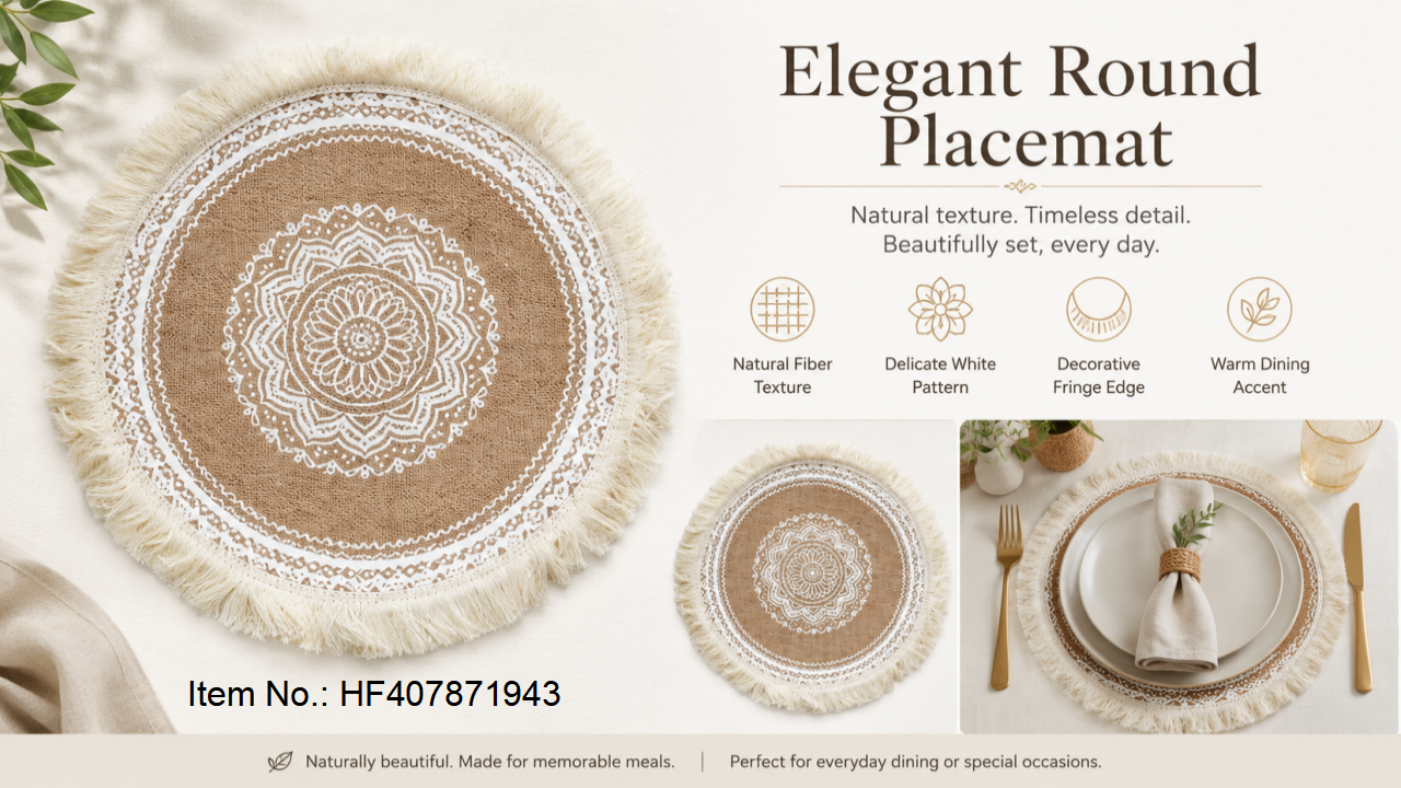 Elegant Round Placemat